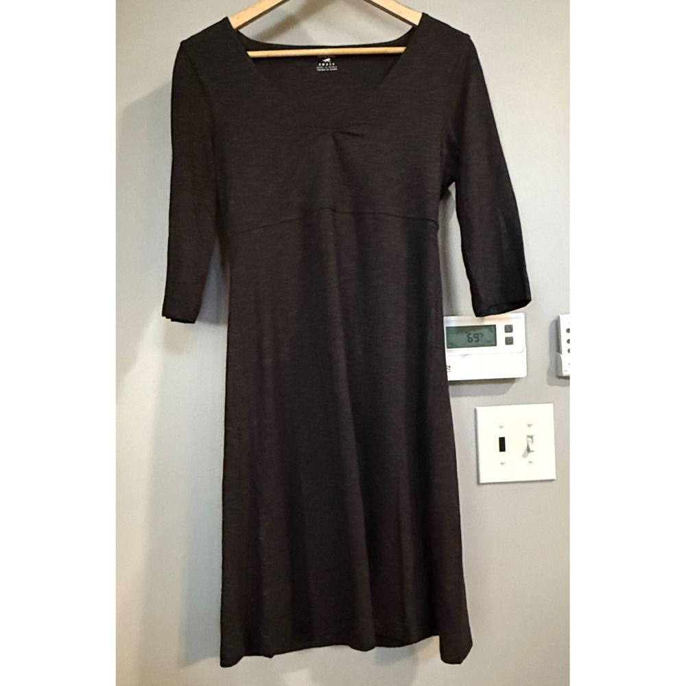Horny Toad dress Heather Knit‎ V Neck organic cotton luxe lyocell Small